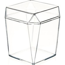 ŞEYLİŞEYLER Şeylişeyler - Diamond 250 cc Şeffaf Kristal Plastik Kase ve Kapak (Ps) - 50 Adet