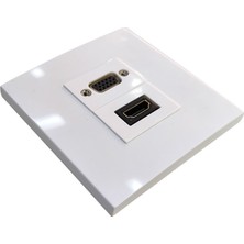 Keepro HDMI VGA Sıva Altı Duvar Tipi Priz Vga-Hdmı Ikili Priz