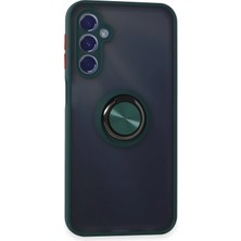 Aletools   Samsung Galaxy M34 5g Kılıf Montreal Yüzüklü Silikon Kapak - Yeşil