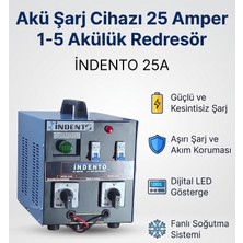 Indento Akü Şarj Cihazı 25 Amper 1-5 Akülük Redresör
