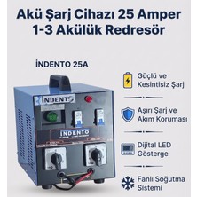 Indento Akü Şarj Cihazı 25 Amper 1-3 Akülük Redresör