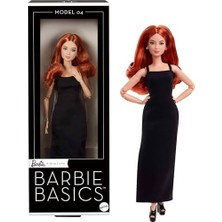 Yake Store Basics Model 04 Koleksiyona Uygun Bebek, Siyah Mini Elbisesi, Botları ve Standart Kalıp Kıyafetleriyle Eklemleri Bükülebilen, Kafası Değiştirilebilen, Kızıl Kıvırcık Saçlı, JBH74