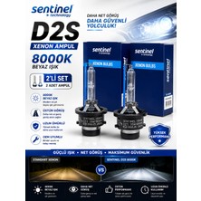 Duolight D2S 8000K Xenon Far Ampulü 2'li Set Beyaz Işık Oem Uyumlu Yüksek