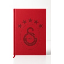Galatasaray Lisanslı Kırmızı Tarihsiz Ajanda - Çizgili 80 Yaprak Okul ve Ofis Defteri