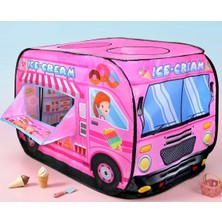 Mj Toys Dondurma Arabası Çocuk Oyun Çadırı - Araçlar Serisi - Otomatik Kolay Kurulum Dondurma Arabası Oyun Evi
