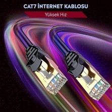 Yake Store Cat7 Ethernet Patch Adsl Modem Internet Kablosu (Cat7, 15 Metre)