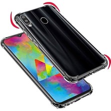 Yake Store Galaxy A20 Şeffaf Airbag Antishock Silikon Kılıf