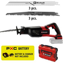 Einhell Professional TP-APD 18/321 Li BL +6 S-F Akülü Kılıç Testere (Power X-Change, 18 V, Kömürsüz Motor, 32 mm strok uzunluğu, ahşapta 300 mm kesme kapasitesi, 6 testere bıçağı ve E-Case
