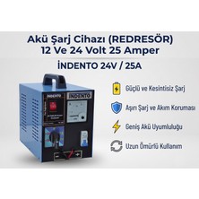 Indento Akü Şarj Cihazı (Redresör) 12 ve 24 Volt 25 Amper