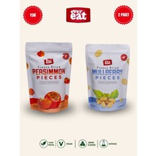 Evereat Cennet Hurması-Dut Freeze Dry Meyve Cipsi 2'li Paket Doğal Atıştırmalık