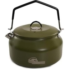 Yake Store Badger Yeşil Balbal 1 Lt Renkli Kamp Çaydanlığı Yeşil, Hafif Alüminyum Alaşımlı Gıda Sınıfı Çaydanlık