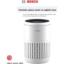 Bosch Air 2000 37.5m² Akıllı Sensörlü Evcil Hayvan Dostu Aktif Karbon Hepa 13 Filtreli Sessiz Modlu Hava Temizleme Cihazı
