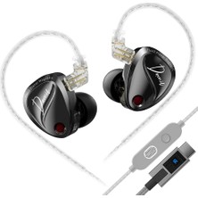 Kz Duonic Gamer Planar Manyetik + Dinamik Hibrit Hi-Fi Iem Kulak Içi Kulaklık (Type-C - Mikrofonlu)