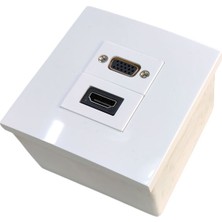 Keepro vga hdmı sıva üstü kasalı duvar tipi priz hdmi_vga ikili duvar tipi priz