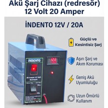 Indento Akü Şarj Cihazı (Redresör) 12 Volt 20 Amper