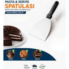 Van Vleck Pasta ve Servis Spatulası – Paslanmaz Çelik Kek, Pasta, Börek ve Pizza Servis Aparatı