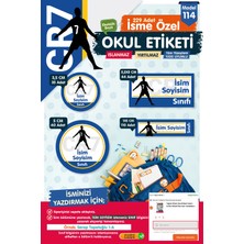 Tuğset Etiket Okul Etiketi Ronaldo  Temalı Kalem Defter Etiketi Özel Isim Yazılabilen Etiket Seti - Isim ETIKETI-T1032-OE114