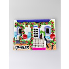 Mundy Içmeler Polyester Kabartmalı Magnet 7X5CM Dekoratif Hediyelik Buzdolabı Süsü (KOD:1399)
