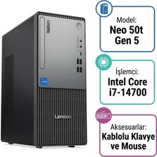 Lenovo Thinkcentre Neo 50T Gen 5 Intel Core I7-14700 16GB 512GB SSD Windows 11 Pro Masaüstü Bilgisayar 12UAS0MNTX 009