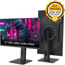 James Donkey Arven A70 27'' 240Hz 0.5Ms FHD VA Panel Gaming RGB Pivot Monitör (Ölü Pikselde Anında Değişim)