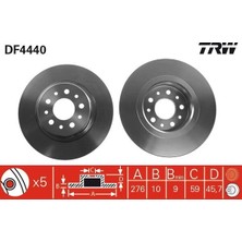 TRW Arka Fren Aynası Alfa Romeo 147 03> 156 02> Gt 03>