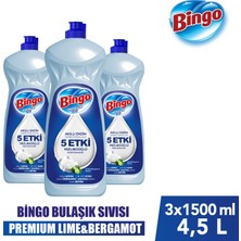 Bingo Elde Bulaşık Deterjanı Premium Lime&bergamot 1500ML x 3 Adet