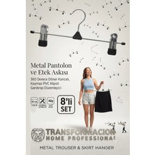 TransForMacion Metal Etek Pantolon Askısı - Mandallı Etek Askısı Pantolon Askısı 8 Adet 719536