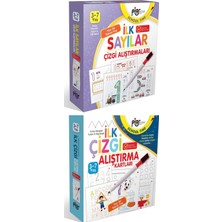 Piar Kids 3-7 Yaş Okul Öncesi Ilk Sayılar ve Çizgi Alıştırma Kartları Seti