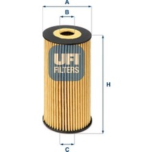 Ufi Yağ Filtresi Kağıt Tip Nıssan Qashqaı 1.6l Dci R9M J11 14-> / X-Traıl 1.6l R9M Dci T32 14-> / Nava Ra 2.3l YS23 D23 16->