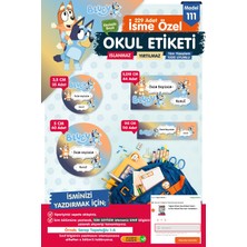 Tuğset Etiket Okul Etiketi Bluey Temalı Kalem Defter Etiketi