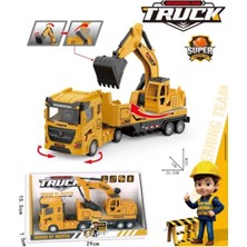 Miniko Kids Kırılmaz Plastik Iş Makinası Kepçeli Kasa Hareketli