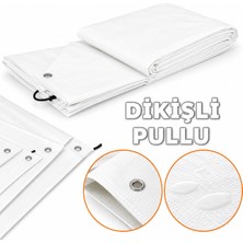 Uysal Hırdavat 12X15 (180 M²) Çadır Brandası Pvc Su Geçirmez Tente Gölgelik Kamp Brandası - Beyaz