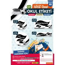 Tuğset Etiket Okul Etiketi Kalem Defter Etiketi Özel Isim Yazılabilen Etiket Seti - Isim Etiketi -T529-OE85