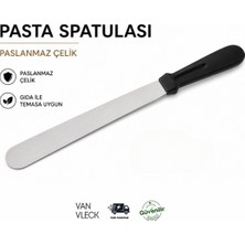 Van Vleck Düz Pasta Spatulası – Paslanmaz Çelik Pasta Sıvama, Krema Yayma ve Servis Spatulası