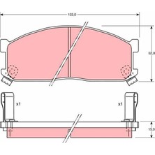 TRW Ön Balata Kıa Besta 2.2d 96 > Besta 2.7d 99 > Mazda E2000 E2200 91-03