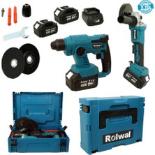 Backer Rolwal Şarjlı Hilti-Şarjlı Taşlama 2'li Set 21 V 4,0 Ah