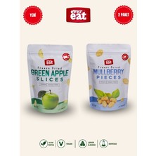 Evereat Elma-Dut Freeze Dry Meyve Cipsi 2'li Paket Doğal Atıştırmalık Seti