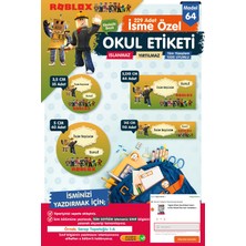 Tuğset Etiket Okul Etiketi Roblo x  Kalem Defter Etiketi Özel Isim Yazılabilen Etiket Seti