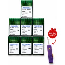 Hax1 Ev Tipi Dikiş Makine Iğnesi 9-10-11-12-14-16-18 Numara 70 Adet + Özel Sökücü - Aura Online