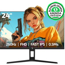 GamePower Kaze T10 24" 260Hz 0.5ms FHD Fast IPS 2x2W Speaker Gaming Monitör (Ölü Pikselde Anında Değişim)