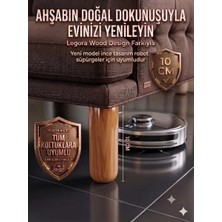 Legora Wood Design 10 cm Bohem Açık Ceviz Ahşap Mobilya Ayağı Gürgen Ağacı Ahşap Mobilya Ayağı