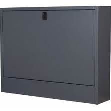 Alfafonet Ziglat 500 Serisi Duvar Tipi Laptop Dolabı 700x150x500 mm Antrasit Gri| 70 kg Taşıma Kapasiteli | Kilitli Metal Dolap