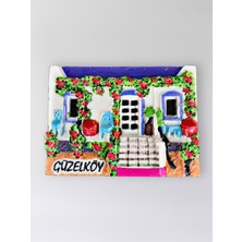 Mundy Güzelköy Polyester Kabartmalı Magnet 7X5CM Dekoratif Hediyelik Buzdolabı Süsü (KOD:1407)