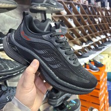 Garajmen Siyah ve Füme Comfort Ortopedik Hafif Yürüyüş ve Koşu Erkek Spor Ayakkabı