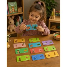 Puedo What Do I Eat? Eşleştirme Puzzle (24 Parça)