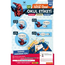 Tuğset Etiket Okul Etiketi Spider Man Örümcek Adam Kalem Defter Etiketi Özel Isim Yazılabilen Etiket Seti - Isim ETIKETI-T568-OE40