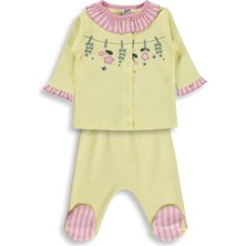 Civil Baby Fırfırlı Patikli 1-9 Ay Pijama Takımı - Sarı
