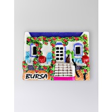 Mundy Bursa Polyester Kabartmalı Magnet 7X5CM Dekoratif Hediyelik Buzdolabı Süsü (KOD:1408)