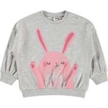 Civil Baby Tavşan Baskılı 3-18 Ay Sweatshirt - Gri