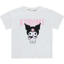 Kuromi 6-9 Yaş Tişört - Kırık Beyaz